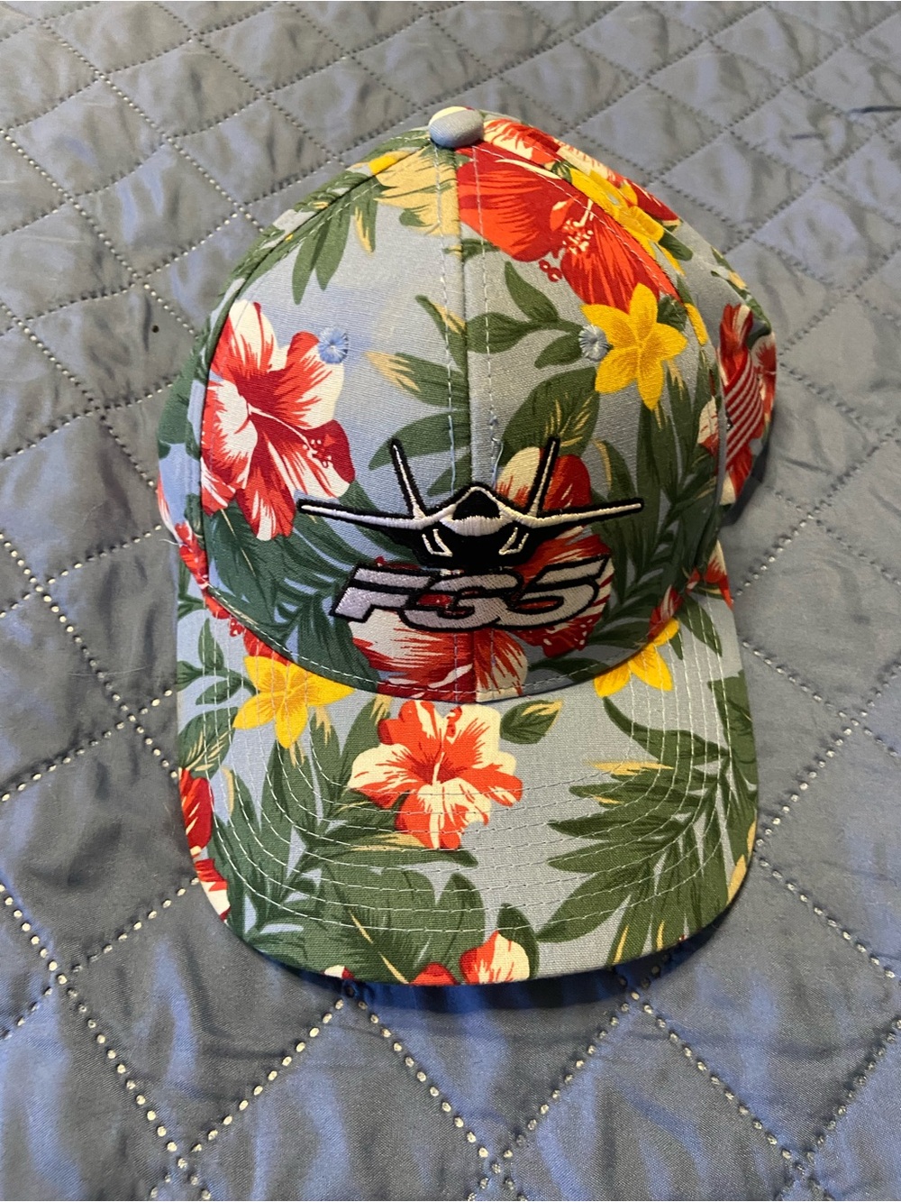 LOCKHEED MARTIN F-35 Lightning II Hawaiian Floral Print Snapback Cap *UNISEX